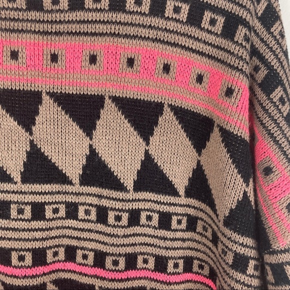 BDG Aztec High Low Comfy Crew Neck Sweater - Picture 2 of 9